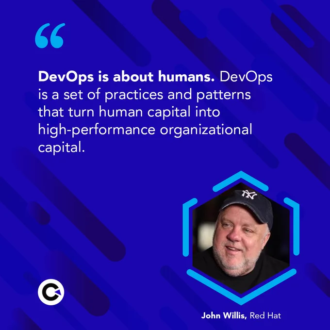 "DevOps is about humans. DevOps is a set of practices and patterns that turn human capital into high-performance organizational capital."  - John Willis