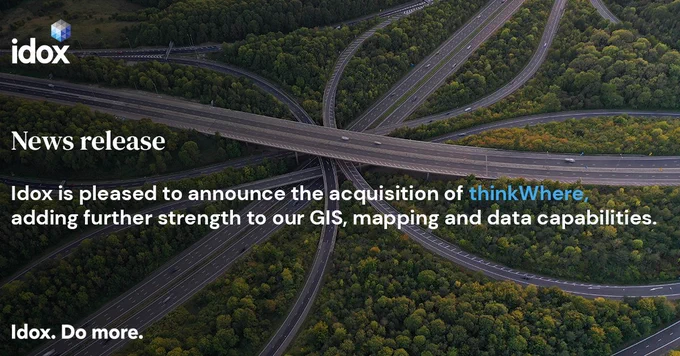 We are delighted to announce that Idox has acquired 
@thinkWhere1 Limited, a UK based geospatial information services (GIS) technology business. 