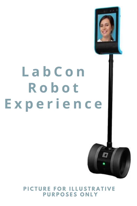 LabCon Robot Experience title with an image of a personal robot, which is essentially an iPad on wheels.