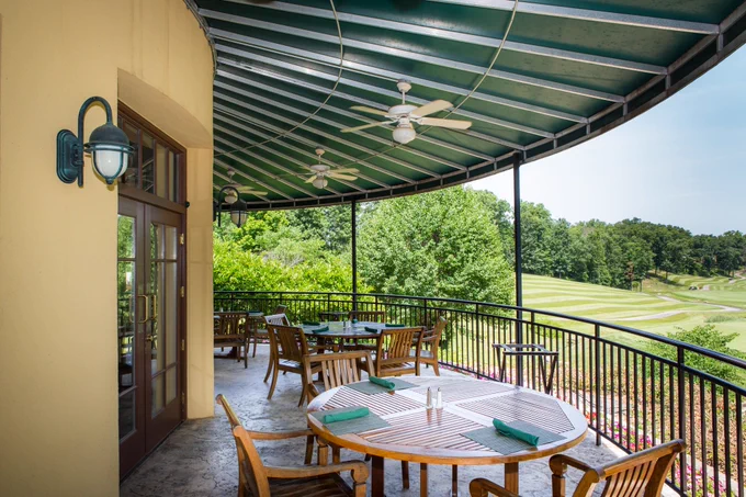 The patio view is Gorgeous this time of year! 