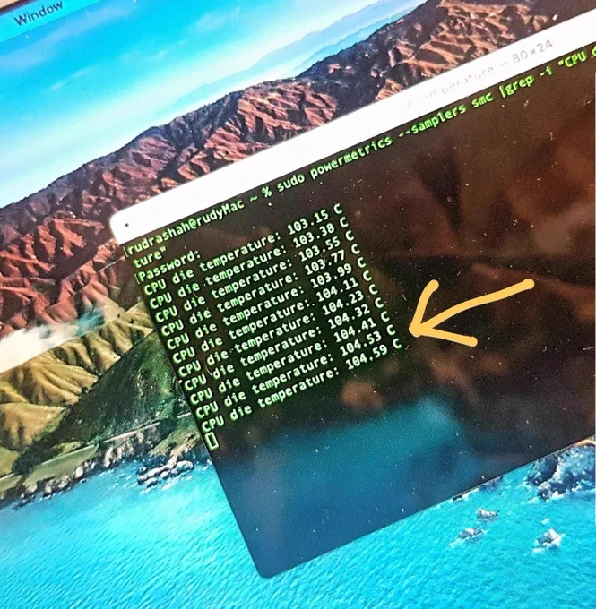 Apple CPU Temperature (Rudra Shah)