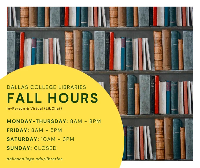 Fall 2021 Library Hours