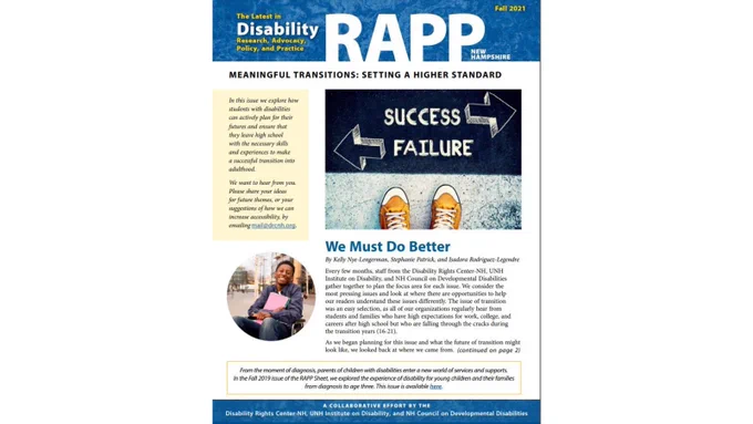 Cover of Fall 2021 Disability RAPP