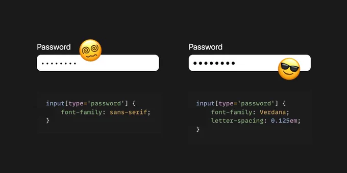 sans-serif or system font stack create tiny dots on some browsers, set Verdana font to the password field and the dots are the same on all browsers.