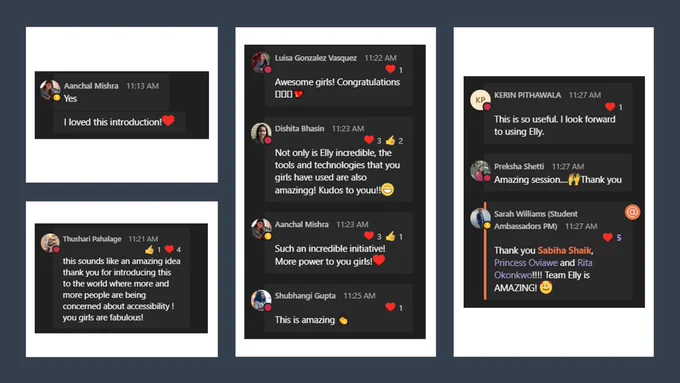 Positive comments on the Empowering Accessibility sharing