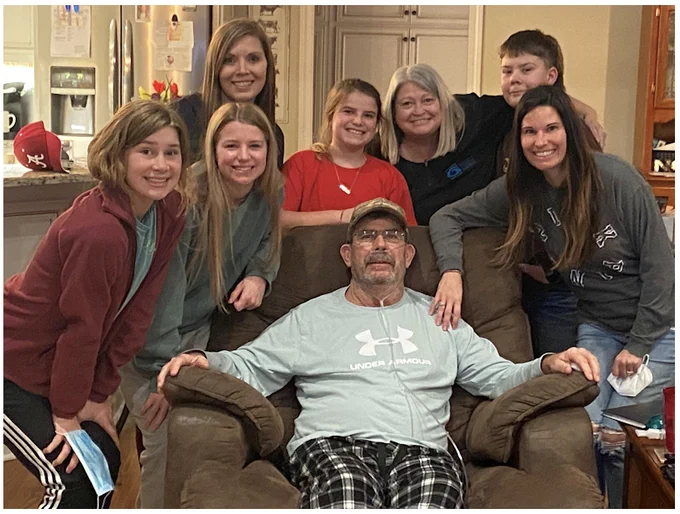 Mark Shinn, 62, with his family, used Vivify Health post-discharge from the Hospital