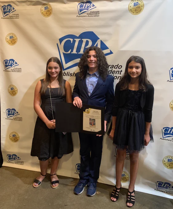 3 tween authors of A Thousand Feelings hold their first place award for juvenile fiction at the CIPA EVVY awards.