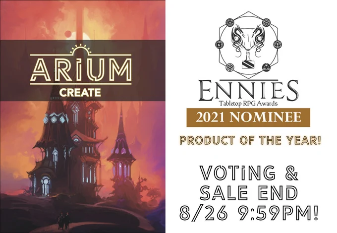 Vote for ENnie Product of the Year Nominee before voting closes on August 8th at 9:59PM!