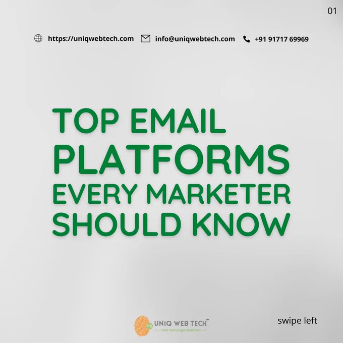 TOP EMAIL
PLATFORMS
EVERY MARKETER
SHOULD KNOW