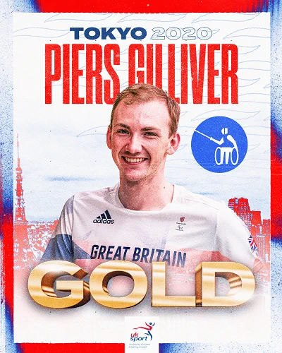 Piers Gilliver from Forest of Dean has won gold in wheelchair fencing for the men's individual épée - category A at Tokyo 2020