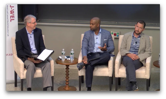 George Westerman, Byron Breland, Damian Ewens sit on panel