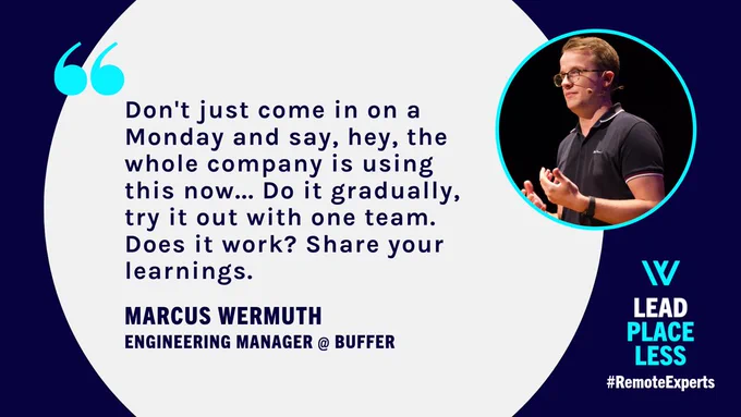 Marcus Wermuth of Buffer as a Leadplaceless #RemoteExperts
