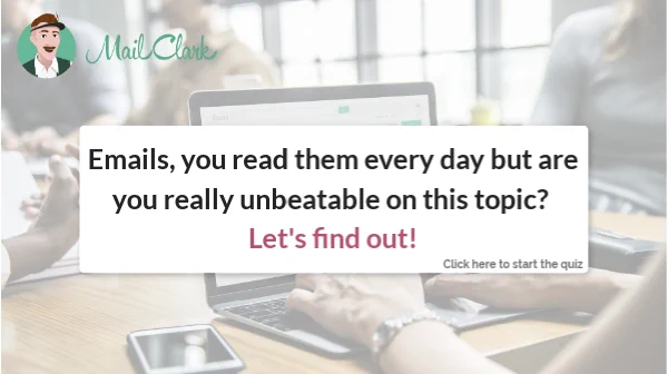 A MailClark interactive quiz to learn about emails worldwide