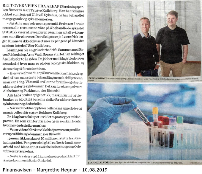 From Finansavisen 10.08.2019 (in Norwegian)