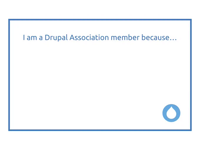 Blank form for "I am a member because..." 