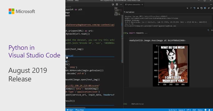 A GIF of a Visual Studio Code window.