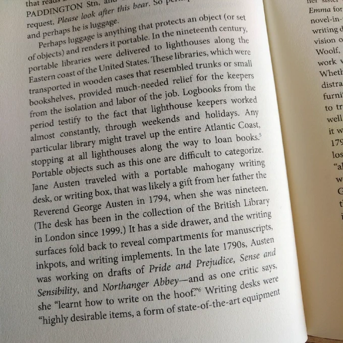a page from the book "luggage" telling about books that have been brought to lighthouses in the nineteenth century