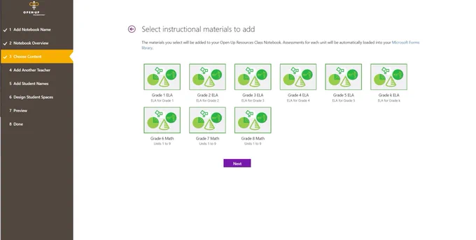 Picture of Open Up Resources curriculum