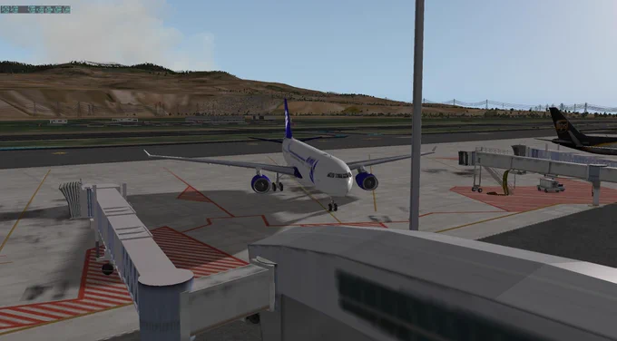 On gate. Parking break set and engines shutdown