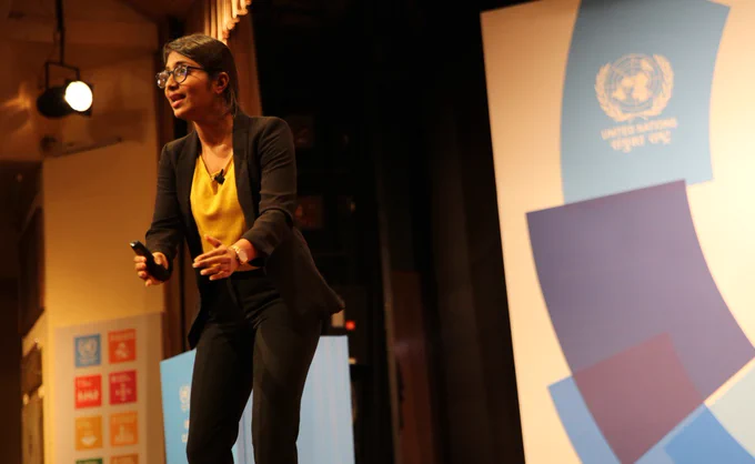 We're driven by a very simple dream - where I can tell my daughter, 20 years down the line, "once upon a time, there was trash." And my daughter answers, "mama, what is trash?": @NivedhaRm of @TrashConLabs 

#DSGLive @TwitterIndia 
