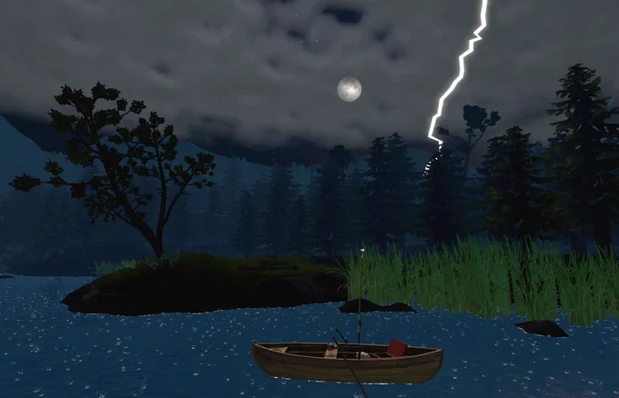 Night fishing and lightning!