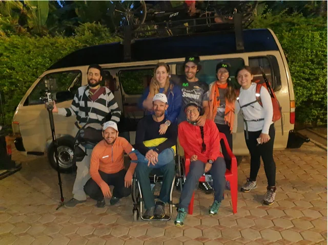 At the start of the climb