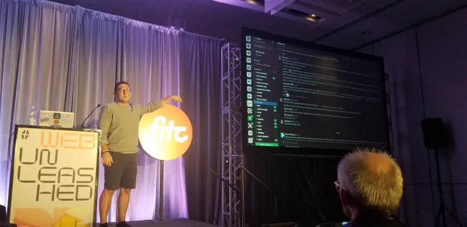 George demos the keyboard navigation in Slack.