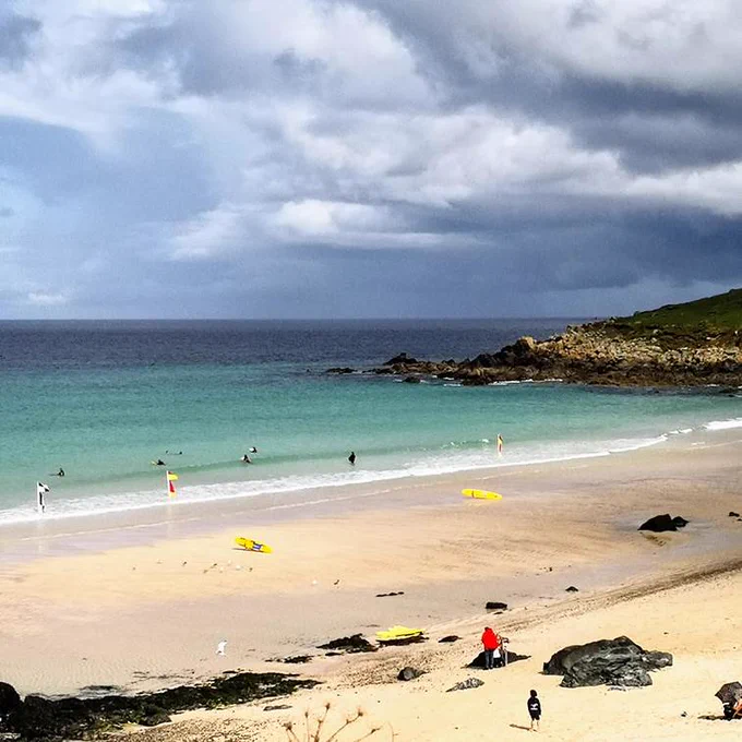 Sunshine and a possible shower near St Ives