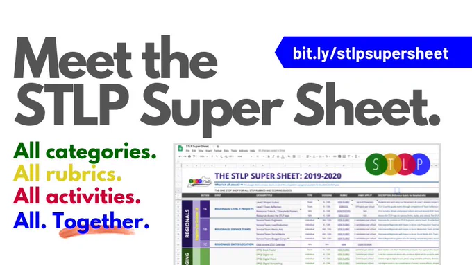 Meet the STLP Super Sheet... one stop shop for all STLP resources.