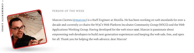 The Person of the Week is Marcos Cáceres.