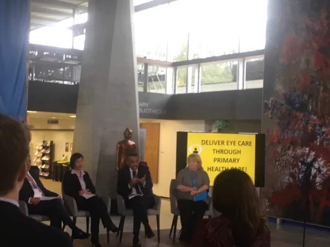 WHO DG Dr Tedros speaking at the launch of the World report on vision