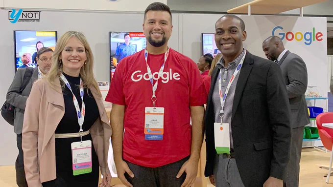 Angelina, Donald with Google Representative Omar Medina