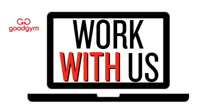 work with us text on a laptop screen