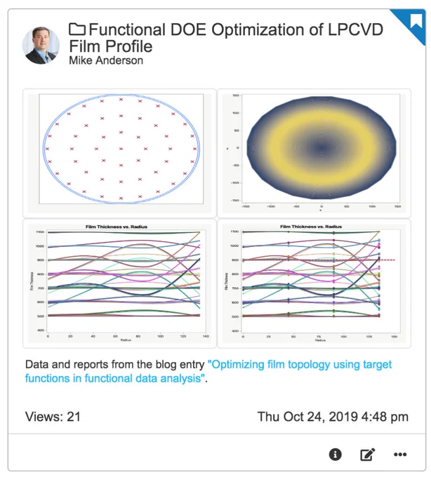 post at JMP Public about functional design of experiments