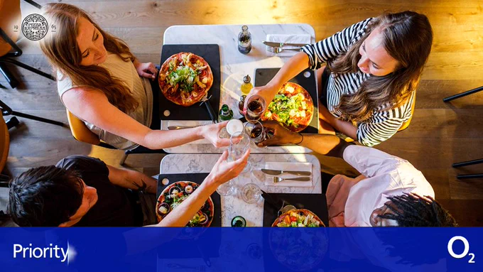 For every Pizza Hut 2 mains for £10 offer redeemed this week, O2 Priority will donate £2 to the NSPCC.