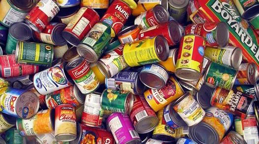 Image of pile of canned goods