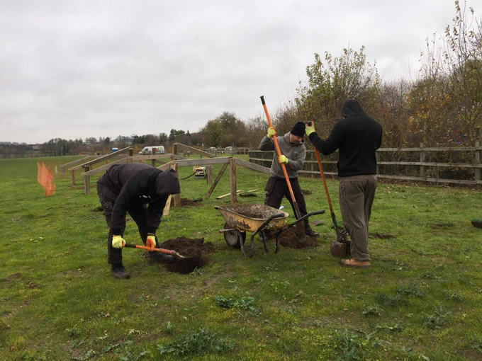 FLP respacing the hurdles at Bardwell Community Field 25 November 2019