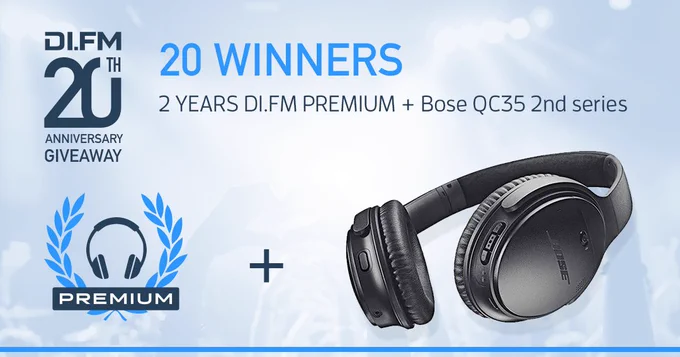 difm20th anniversary giveaway bose premium headphones subscription artwork announcement