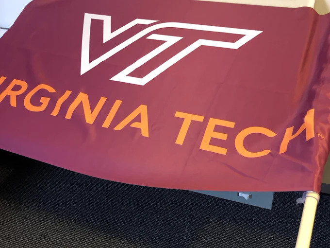 VT pole flags to be carried by Innovation Campus fellows