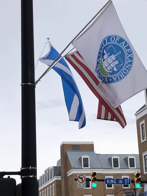 Scottish flags are up and ready in Alexandria!