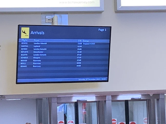 Arrivals Hall, Jersey Airport