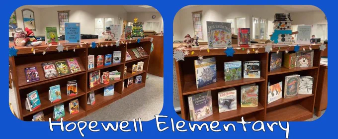 Hopewell Elementary School Holiday Library Display
