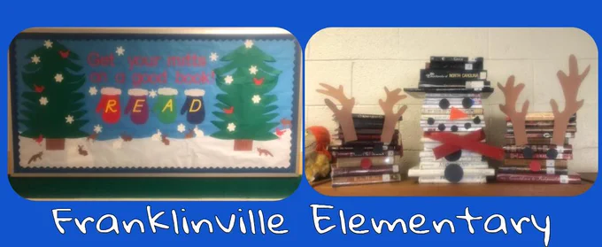 Franklinville Elementary School Holiday Library Display