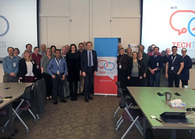 Group photo of the @ACT Tech Talks team