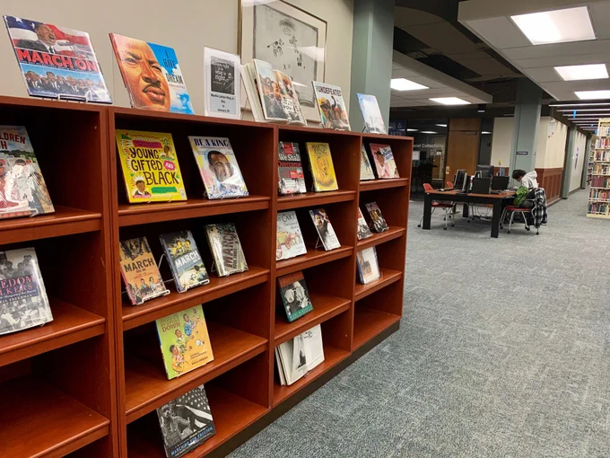 image of civil rights book display