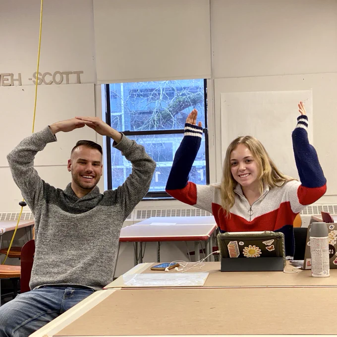 Digital Flagship Educator and Student in Design Foundations studio.