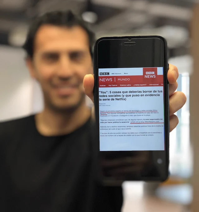 Estoy SÚPER EMOCIONADO porque la BBC News me ha mencionado en uno de sus artículos basándose en un post que he creado en mi blog.
10 cosas que deberías borrar en tus Redes Sociales