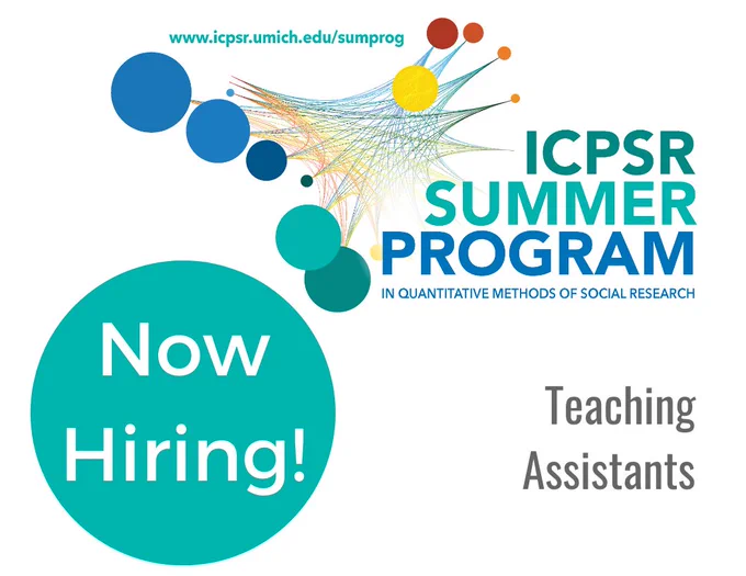 ICPSR Summer Program TA recruitment 2020