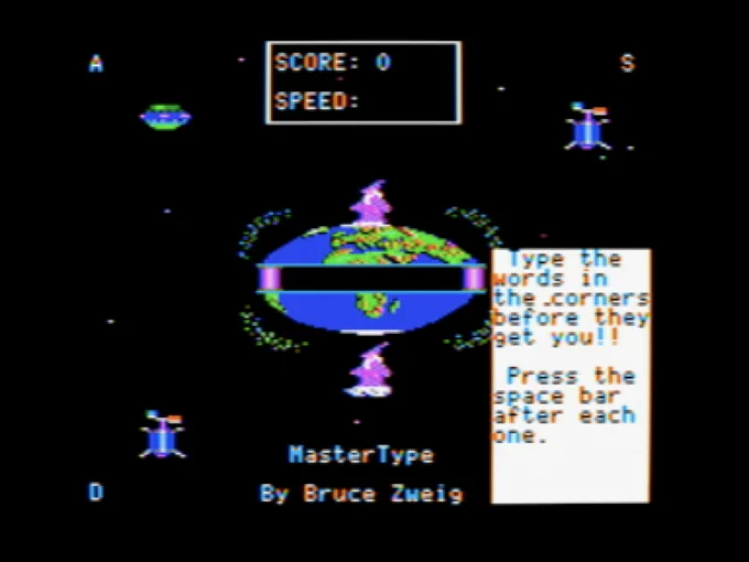 gameplay screenshot from "MasterType"