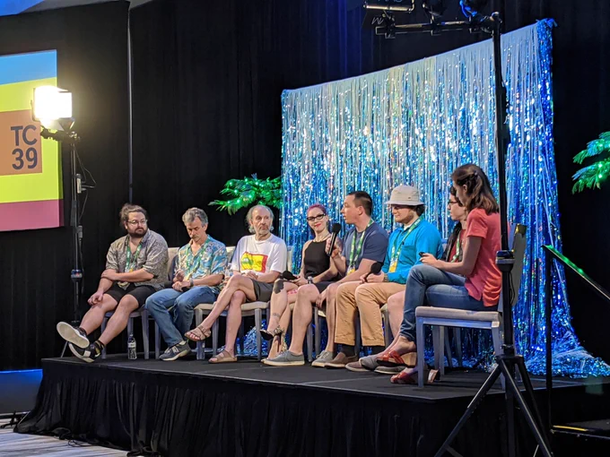 TC39 on stage answering questions